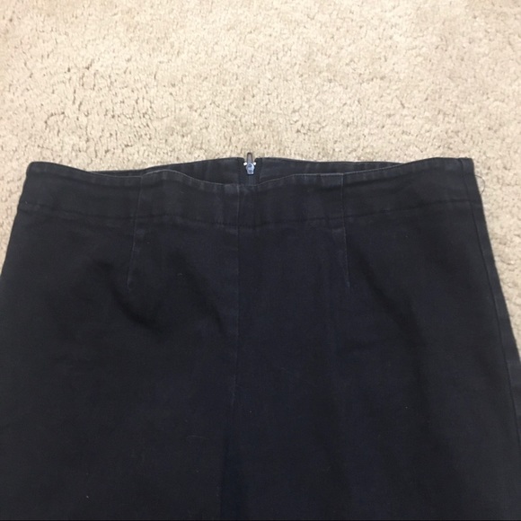 Free People Black Slim Pants High Rise Skinny Back Zipper Stretch Career Size 7 - Picture 5 of 7